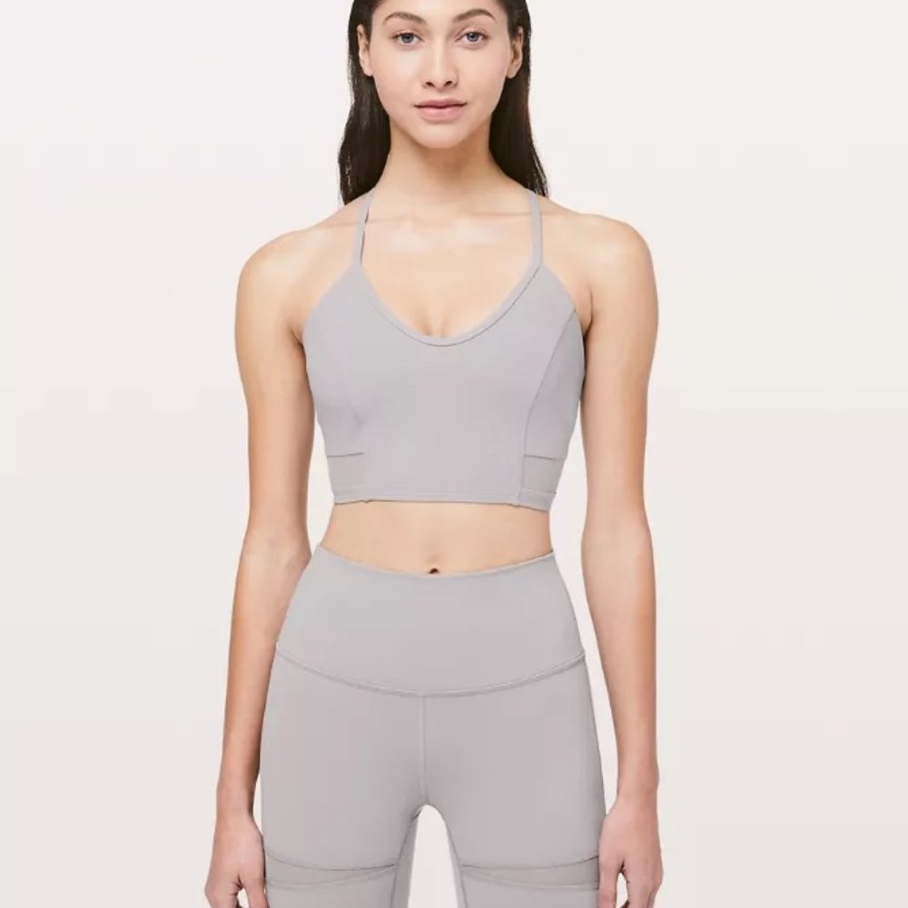 NEW Lululemon Get Strappy Bra Chrome - Picture 2 of 9
